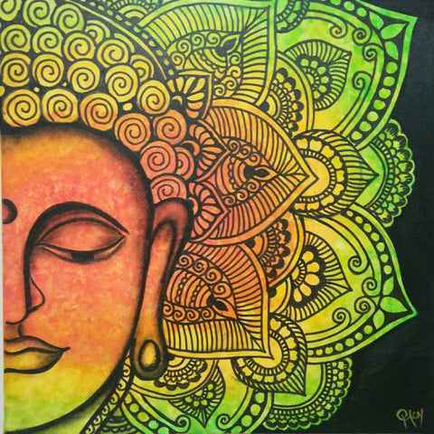Adiyogi Shiva | Oil Pastel Color | Painting by Sanju Basu | Exotic India Art