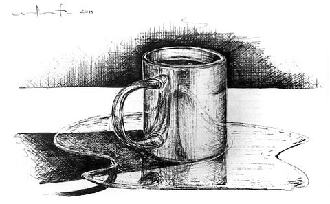 Premium Vector | Set of coffee mugs drawing vector image