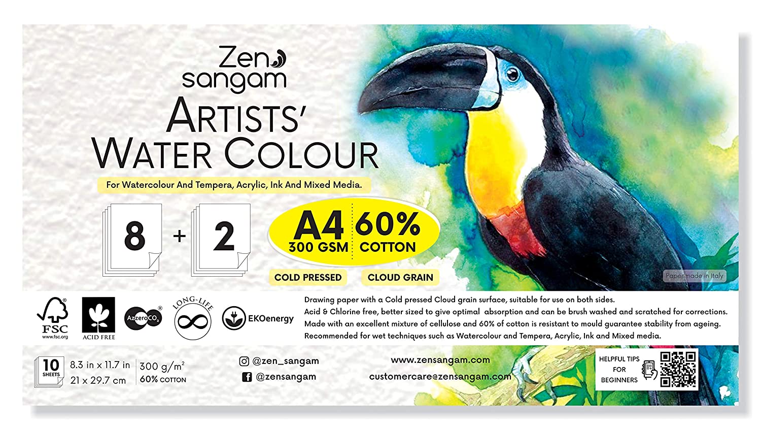 Papel acuarela Epson Watercolor Radiant White 190 gr - Standkolor