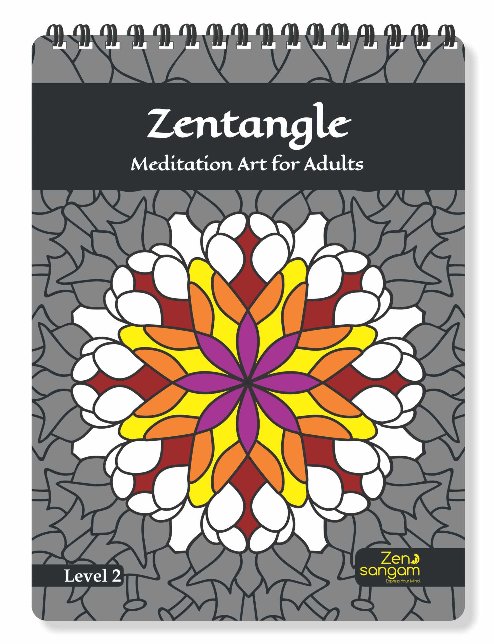Colouring Book - Zentangle Meditation - For Adults - Level 3 | Zen 