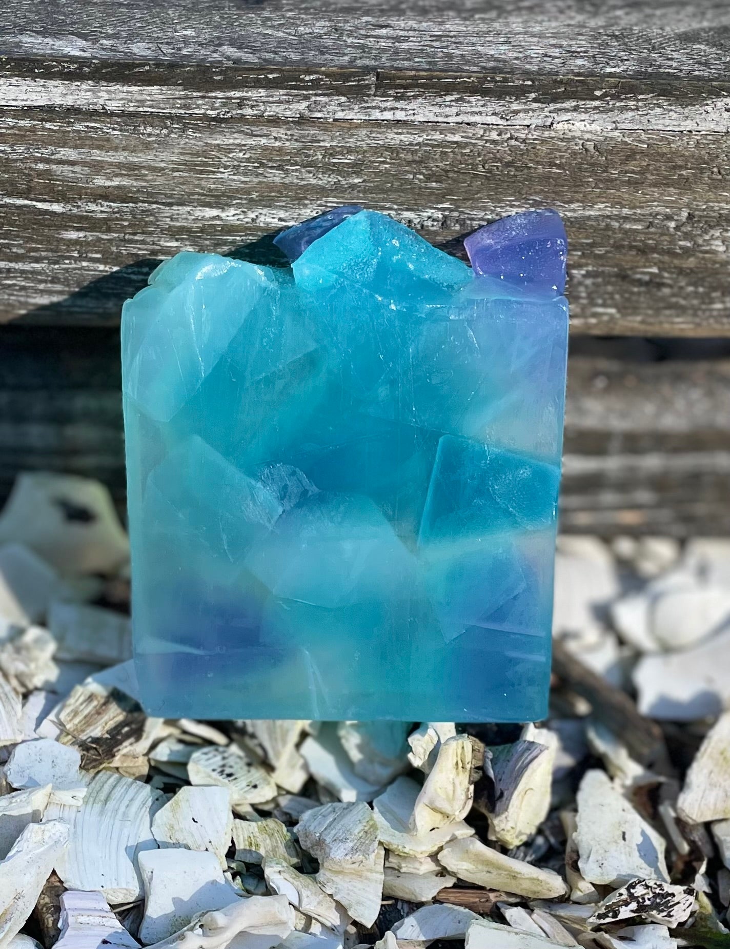 Sea Glass soap on a tray