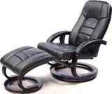 Deluxe Massage Chair Recliner Ottoman Lounge w Remote - Black