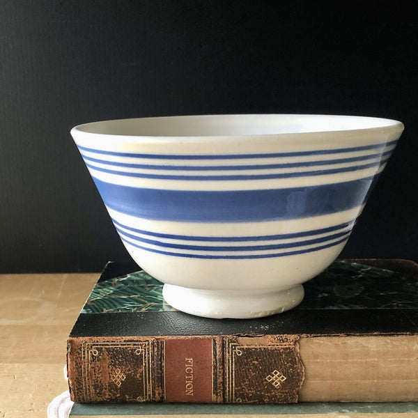 striped ironstone bowl, English ironstone