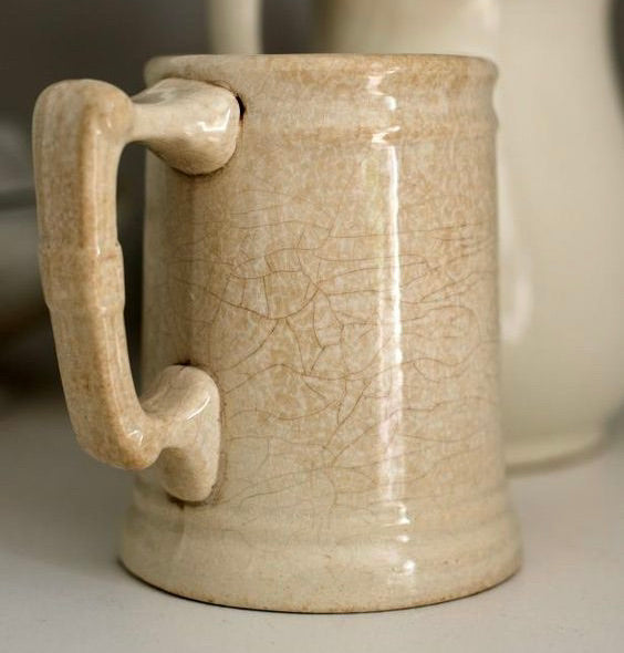 stained ironstone tankard