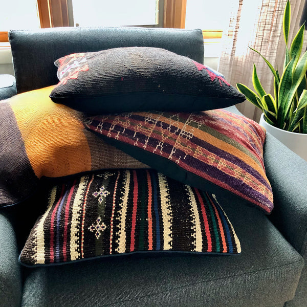 kilim cushions, kilim pillows, vintage kilim, conscious consumer