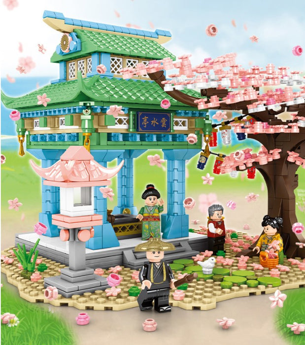 [S-601149] Japanese Street View: Sakura Pavilion — Brick Diversity