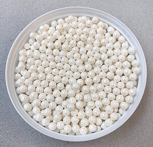 White Edible Sugar Pearls Decoration Balls 4mm 8 Oz