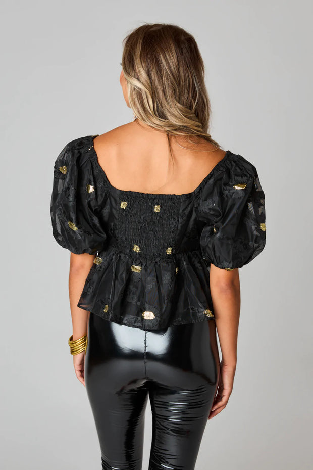 BuddyLove, Blakely Peplum Short Sleeve Top