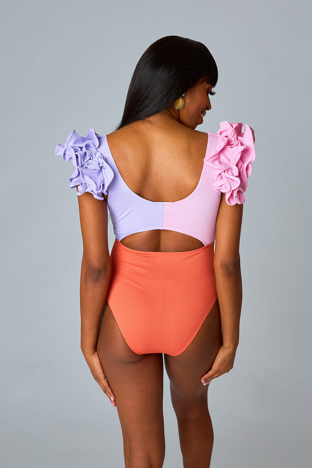 BL Lala Ruffle Shoulder One-Piece Swimsuit – Miss Cocky