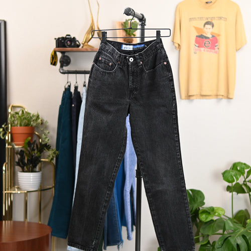 Vintage 1980s Express Bleus black jeans - size 29