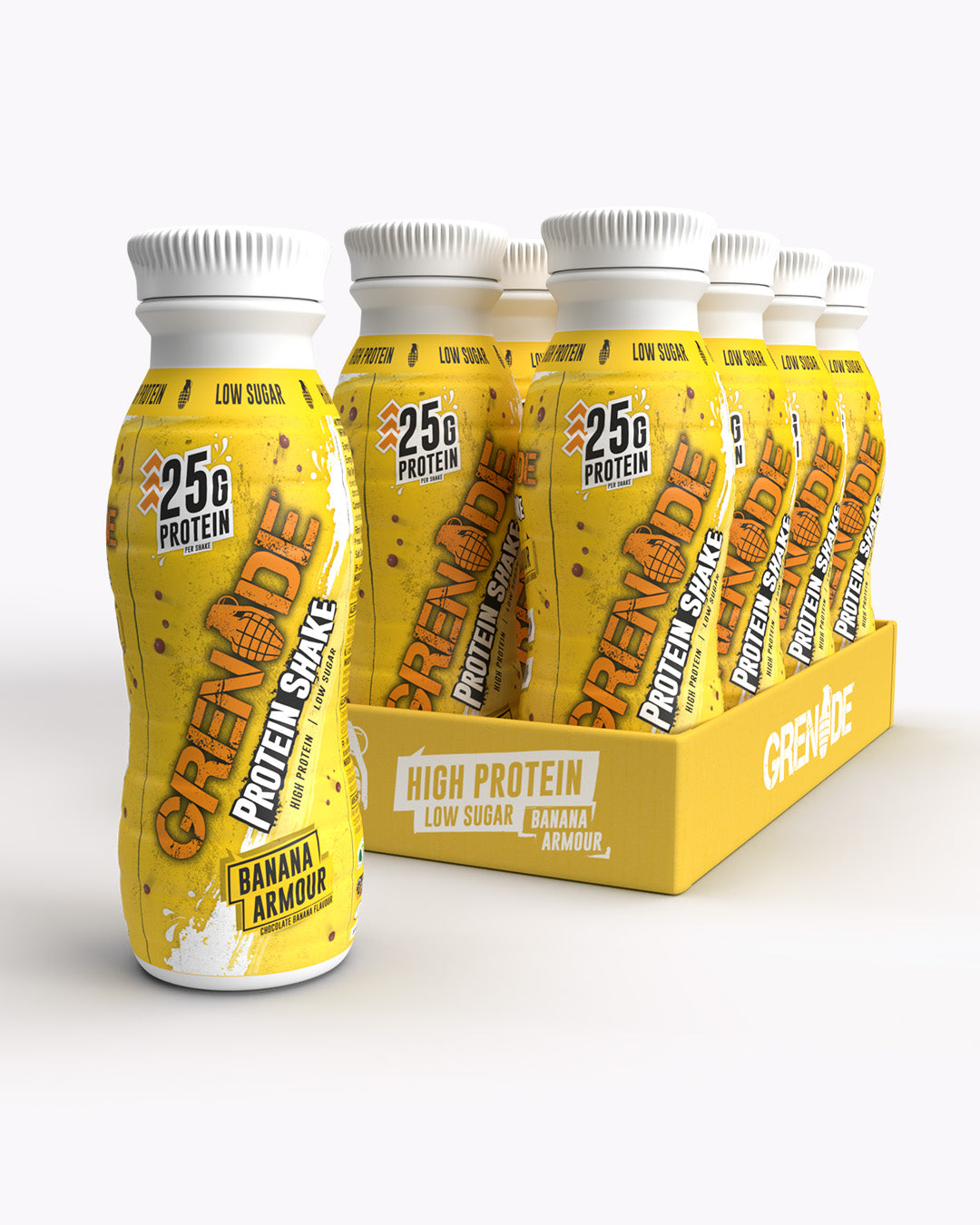 Grenade | Banana Armour Protein Shake (8 Pack) 330ml - BBE 18.11.24 | £10 off subscribing to email list | Loyalty discounts and FREE delivery over £40