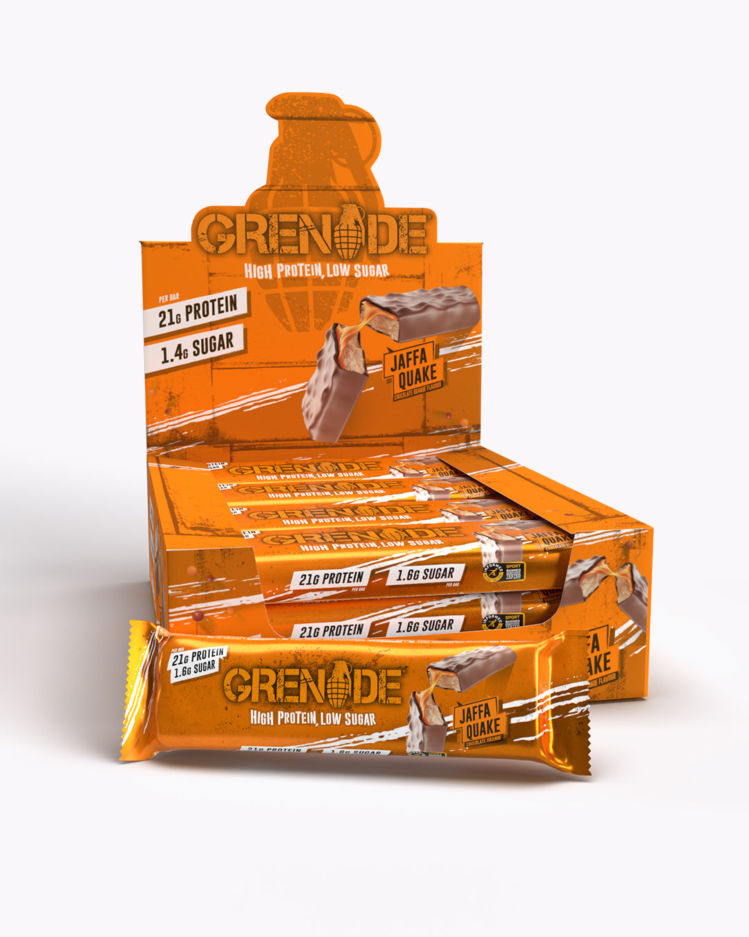 Grenade | Jaffa Quake Protein Bar - FREE SHIP | £10 off subscribing to email list | Loyalty discounts and FREE delivery over £40