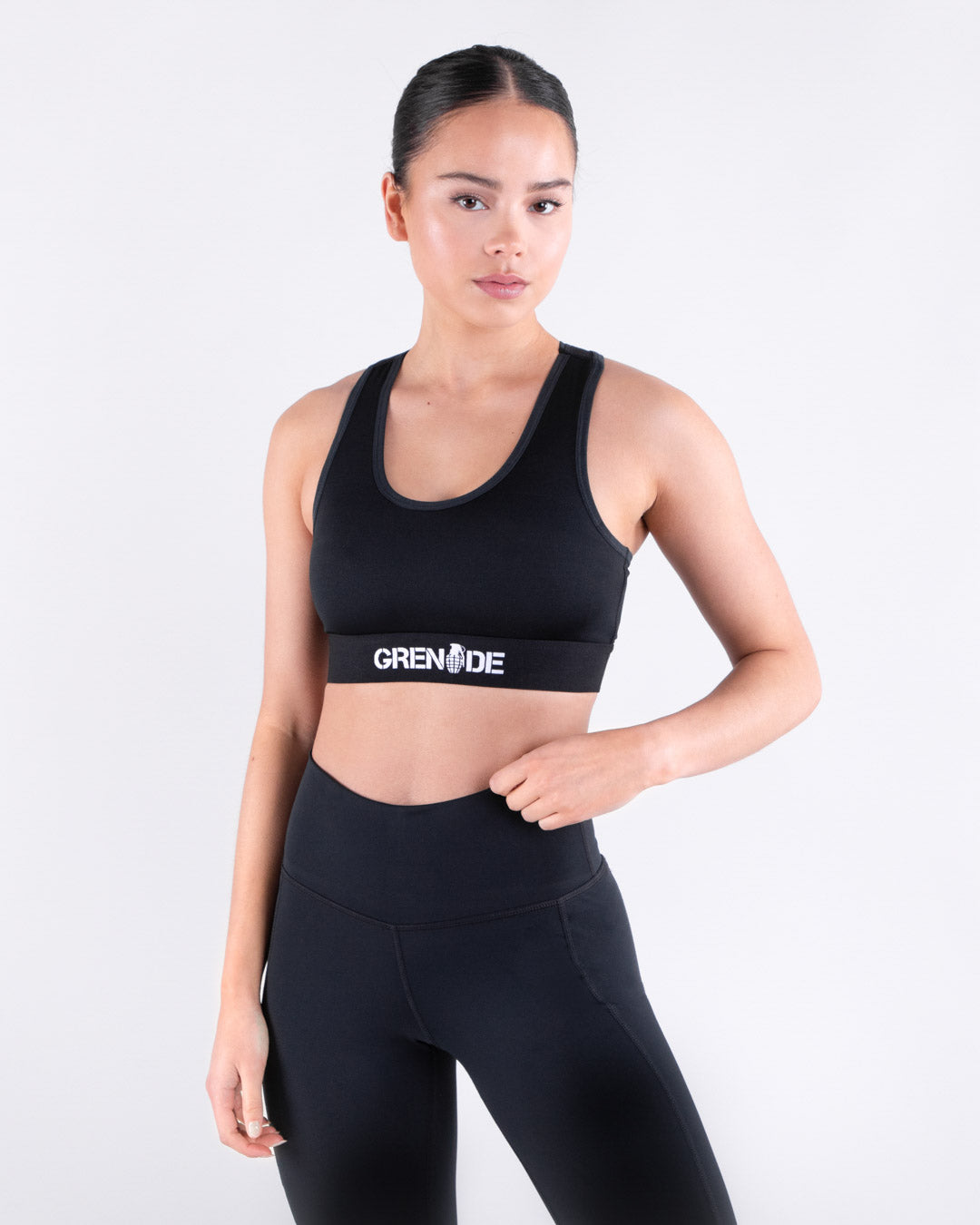 Grenade | Women's Recruit Sports Bra - Black | £10 off subscribing to email list | Loyalty discounts and FREE delivery over £40