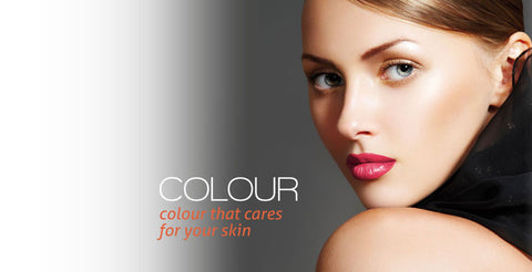Banner for Annique's Colour Caress range of makeup products
