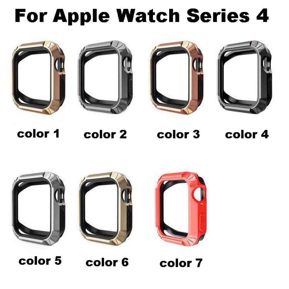 Apple Silicone Protector Cover For Apple Watch 4 case 40MM 44MM iwatch band series 4 Replacement Two in one Anti-fall Shell - USA Fast Shipping