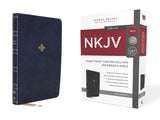 NKJV, Reference Bible, Center-Column Giant Print, Leathersoft, Blue, Red Letter, Comfort Print: Holy Bible, New King James Version Imitation Leather