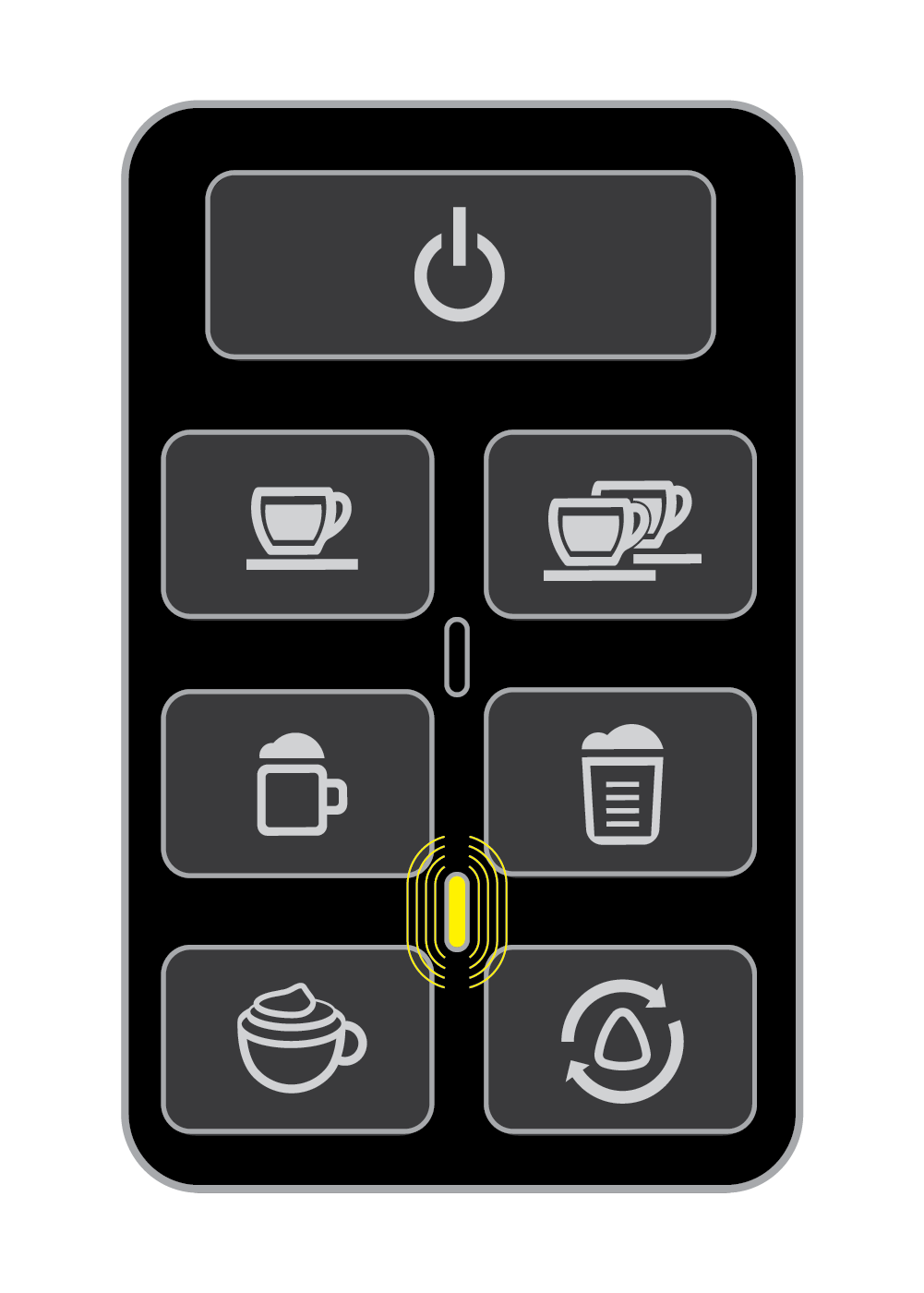 Yellow Indicator Light on the One-Touch Panel - EspressoWorks 19-bar Espresso & Cappuccino Maker