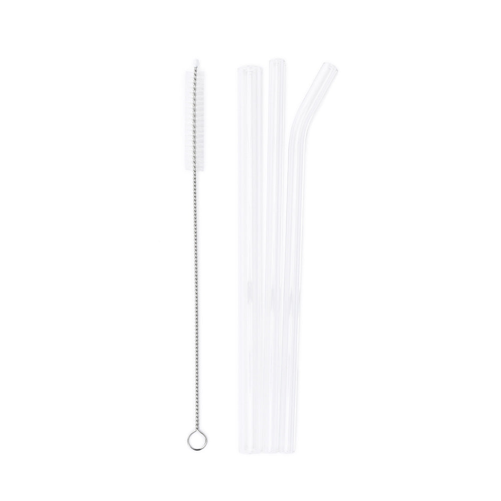 Ecowaare Reusable Stainless Steel Straws, 4 Straight+4 Bent+2 Brushes