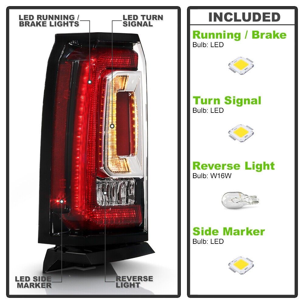 2015-2020 GMC Yukon / Youkon XL Tail Light Assembly - Driver + Passenger -Flashark