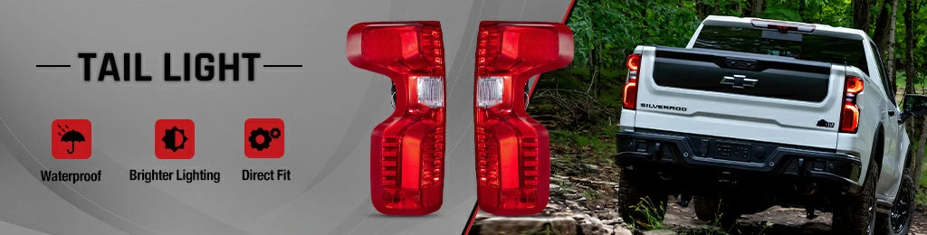 2019-2022 Chevrolet Silverado 1500 Tail Light Assembly Driver + Passenger - Flashark product