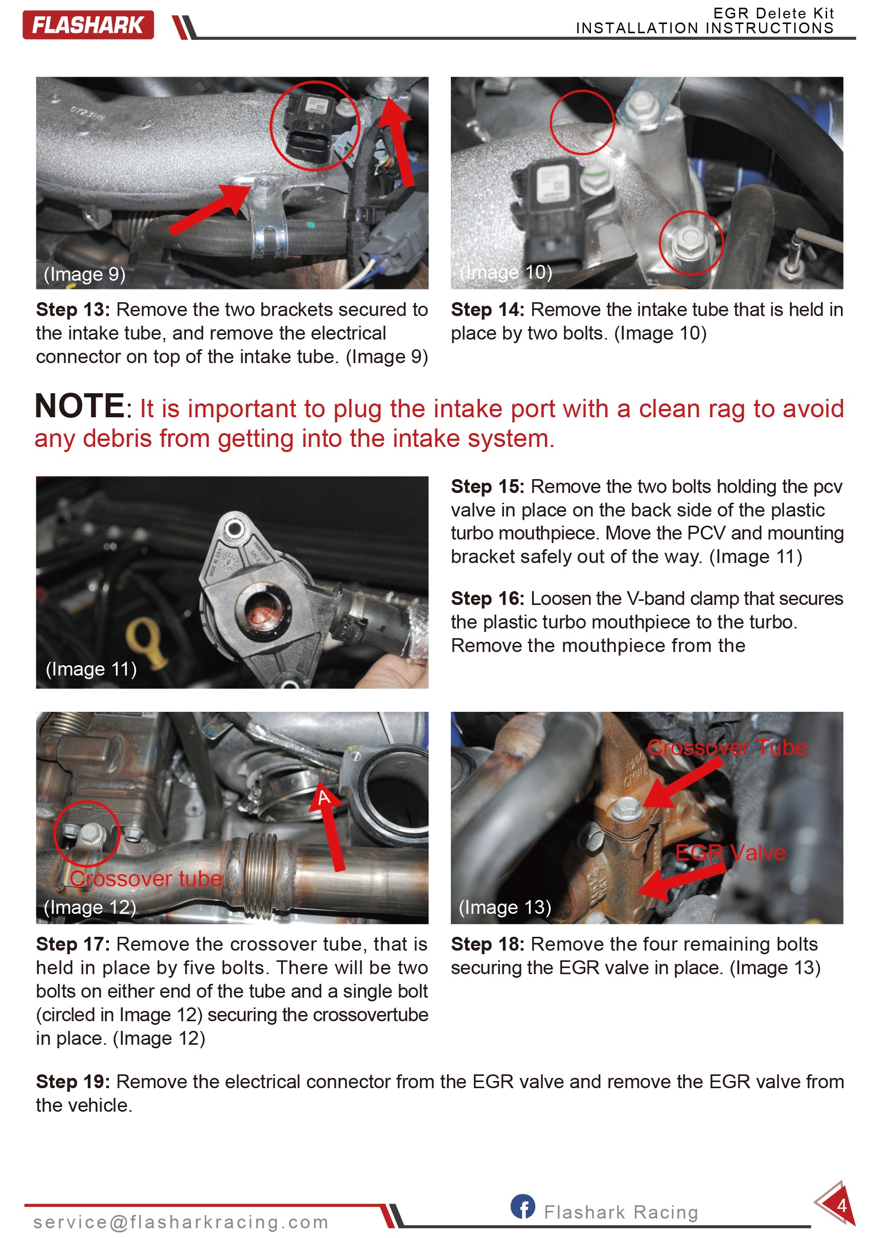 FLASHARK 2011-2015 GMC Chevy 6.6L Duramax EGR Valve Cooler Delete Kit