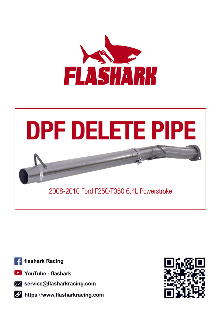 4.0 Inch DPF & Cat Delete Pipe For 2008-2010 Ford 6.4 Powerstroke Diesel Instructions