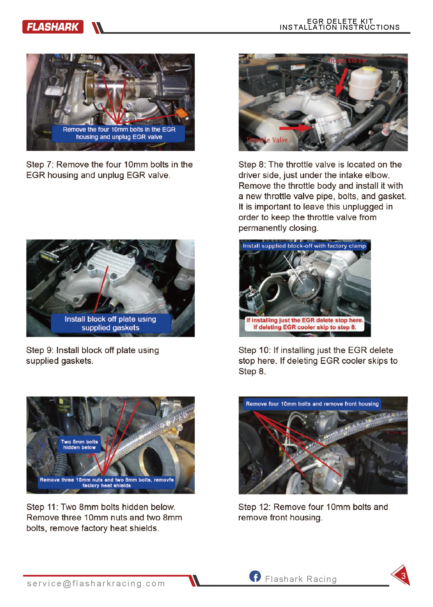 13-18 Dodge Ram 6.7L Cummins Diesel EGR Delete Kit Installation instructions