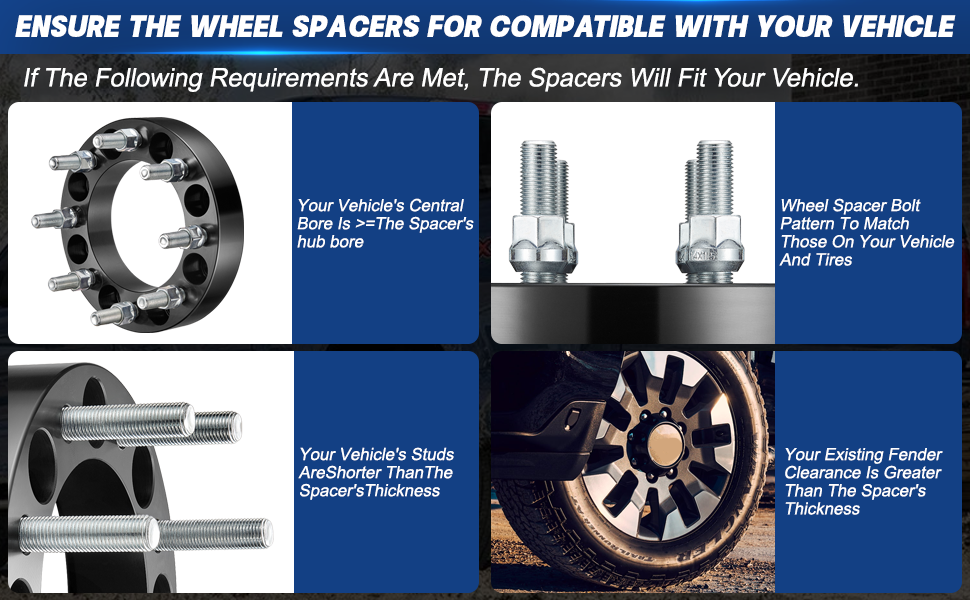 Wheel Spacers for 2014-2022 Dodge Ram / 1988-2013 Chevrolet Silverado GMC 4PCS