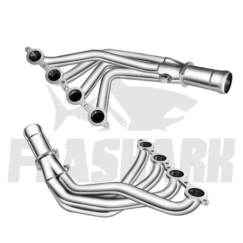 Colectores de escape largos para Chevy Corvette C6 LS2 LS3 V8 6.0L, 6.2L y 7.0L (2005-2013) Cross X-Pipe Flashark