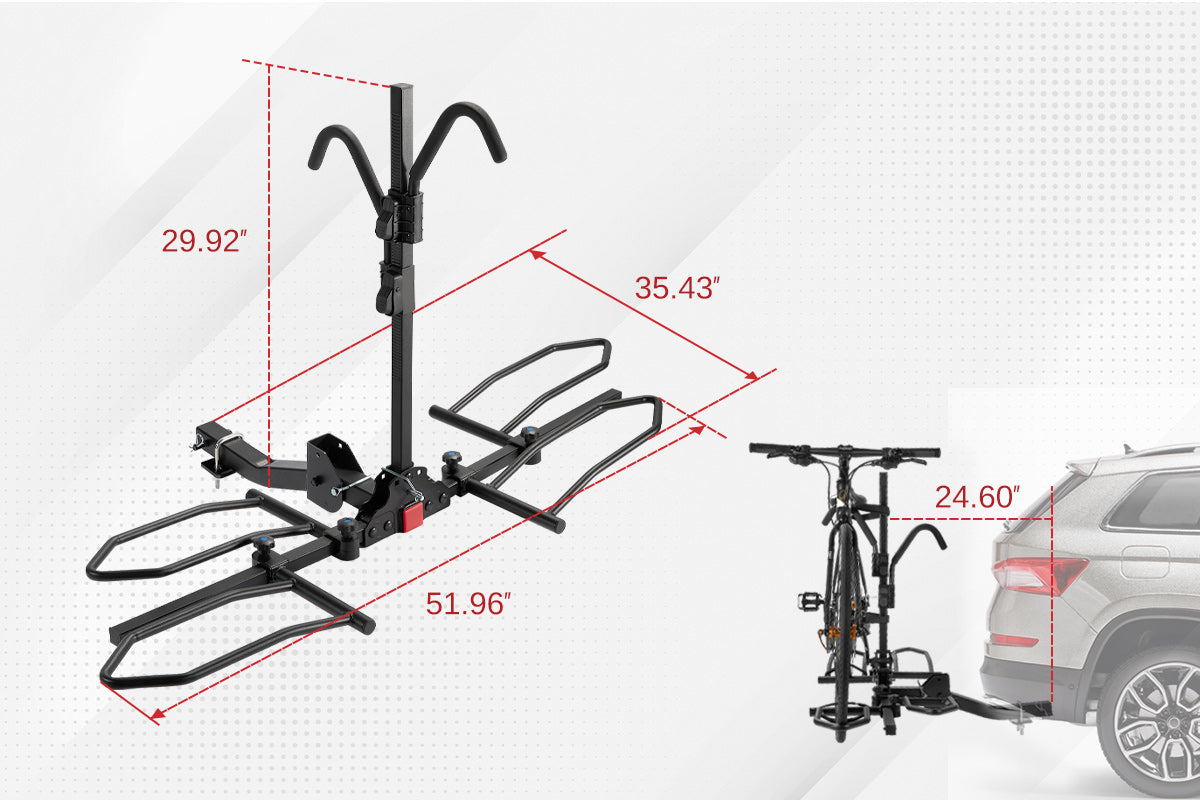 Platform Hitch Bike Rack for E-bikes and Fat Tire Bikes – 2 Bike