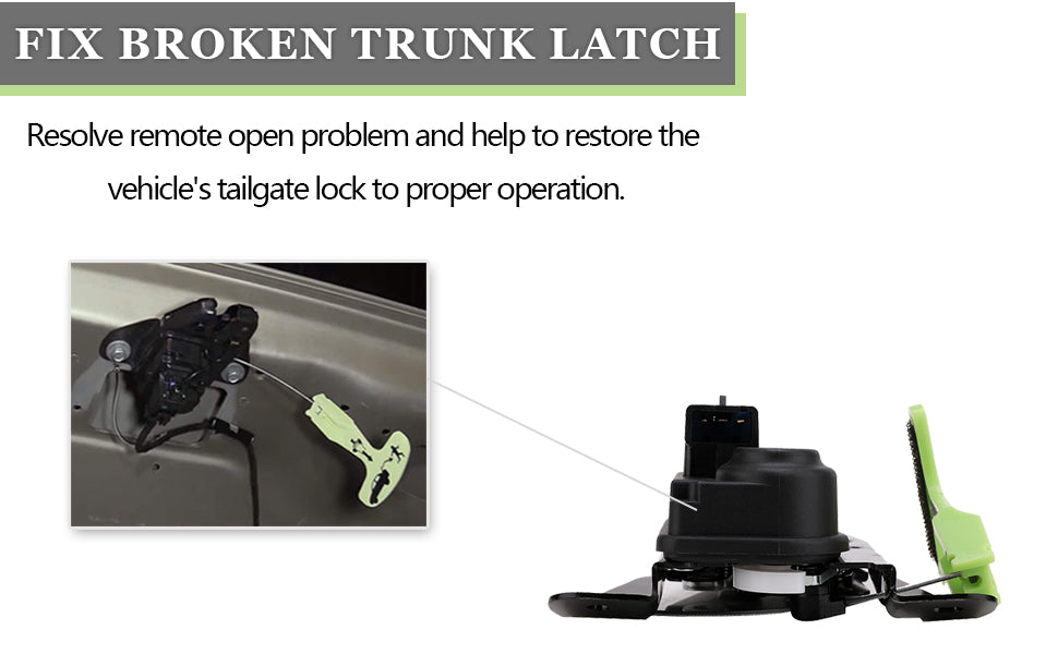 931-714 Trunk Latch for 2006-2018 Dodge Charger Challenger Avenger Dart  SXT, 2011-2018 Chrysler 300 200 Rear Truck Lock Actuator Motor Tailgate  Lock