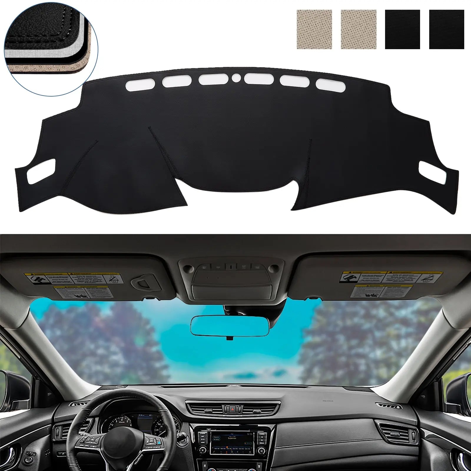 Dash Cover Mat for 2016-2021 Toyota Tacoma (Suede) - Flashark