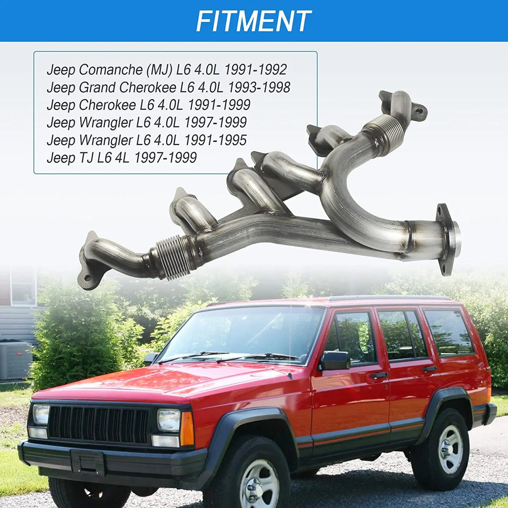Exhaust Manifold for 1991-1999 Jeeps Grand Cherokee Wrangler  Engine -  Flashark