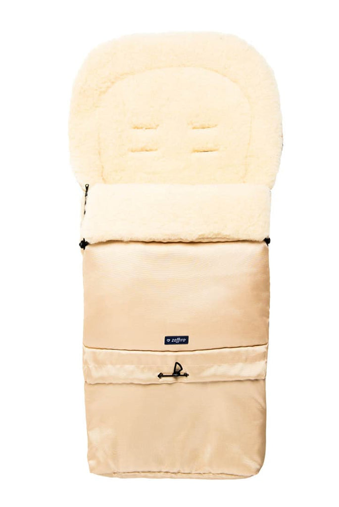 3-in-1 Plush Sleeping Bag & Footmuff with Hand muff - Beige