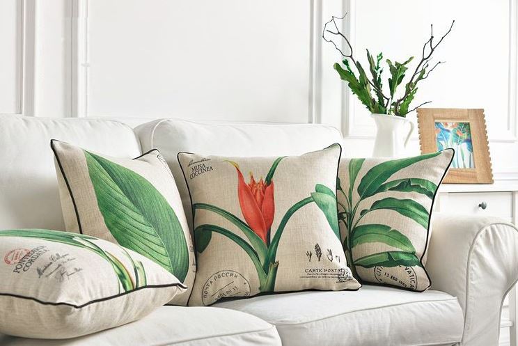 Kalani Tropic Leaf Floral Pillow Cover – Moren Decor