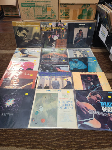 Chet Baker Jazz Crusaders Stanley Clarke Billy Cobham Dave Brubeck quartet Ron Carter George Benson Kenny Burrell Jazz vinyl LP