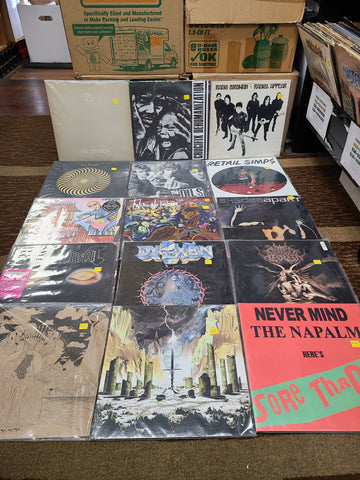 Joy division Crucifix Radio Birdman Paul B. Cutler the Dils Retail Simps Gulch Twitching tongues shades apart juggernaut dyoxen outer heaven Inter Arma The Sword Sore Throat punk hardcore noisecore stoner rock thrash metal vinyl LP