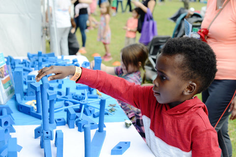 Boy Playing With Blocks