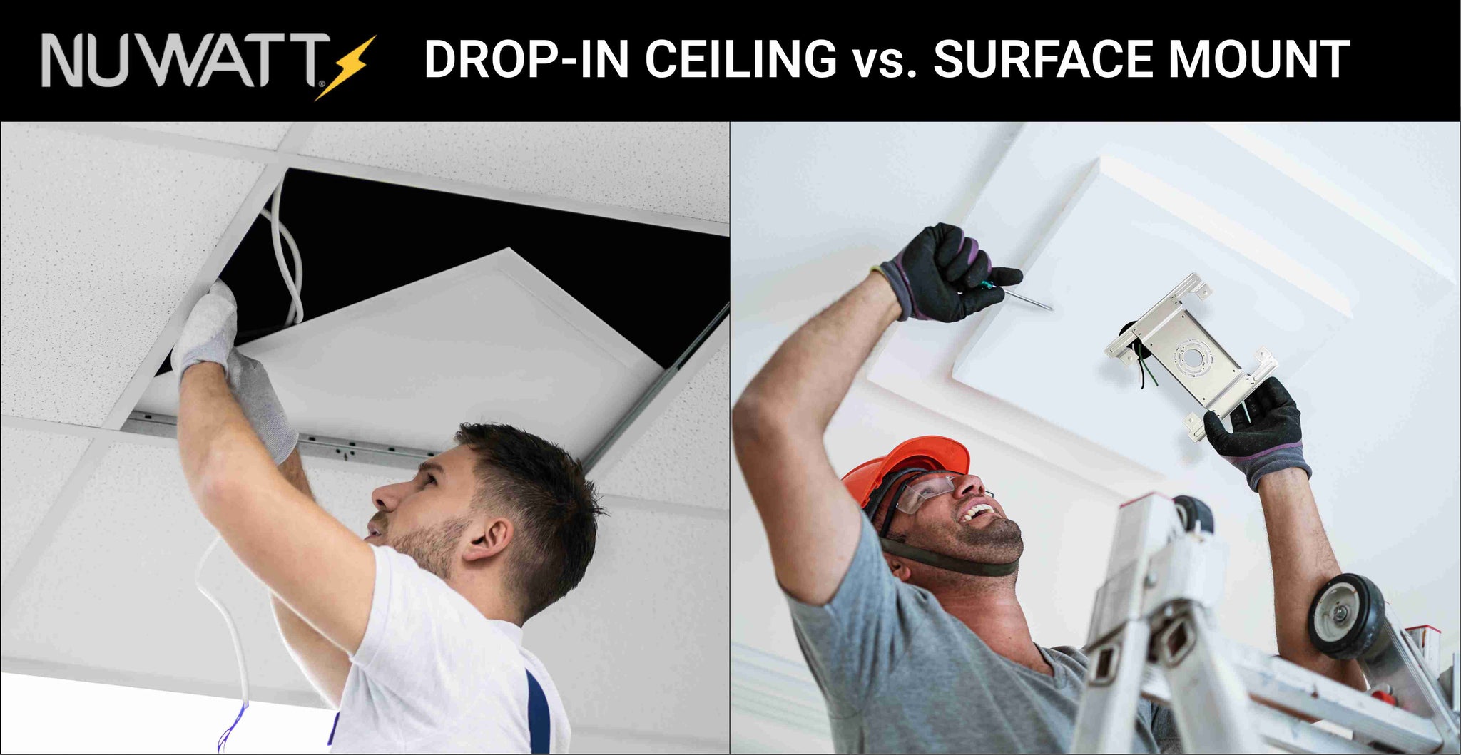 LED Panels: Drop-In Ceiling vs. Surface Mount