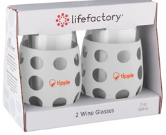17 OZ. LIFEFACTORY WINE GLASS WITH SILICONE SLEEVE 2 PACK