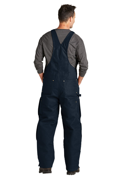 Carhartt Loose Fit Firm Duck Men's Insulated Bib Overalls, Black Medium Tall