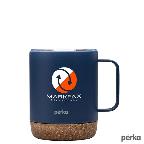 Perka® Rizzo 12 oz. Glass Mug w/ Silicone Grip & Lid