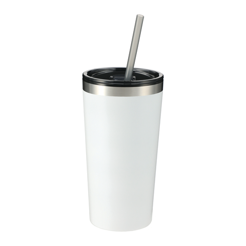 Lagom Insulated 16oz Stainless Steel Tumbler with Straw