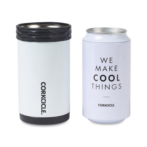 Corkcicle Slim Arctican Insulated Can Koozie - White / Pink , 2.25 x 6.25