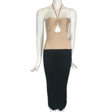 Load image into Gallery viewer, CALVIN KLEIN Collection Black and gold dress