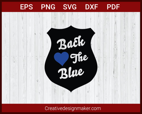 Police Shield Badge Reel. Police Wife Badge Reel. Back the Blue