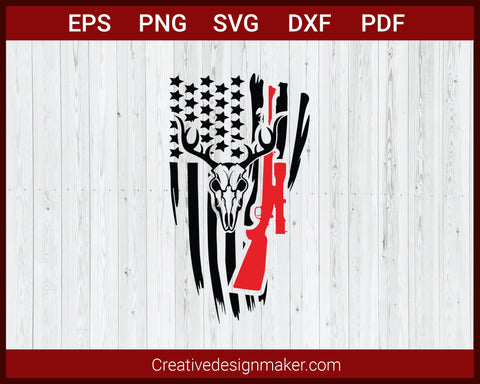 Distressed American Flag Hunting Fishing SVG Cricut Silhouette –  Creativedesignmaker