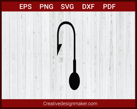 Fish Hook SVG, Fish Hook Clip art, Instant Digital Download Svg/Png/Dxf/Eps  files, for Cricut, Silhouette Cut Files.