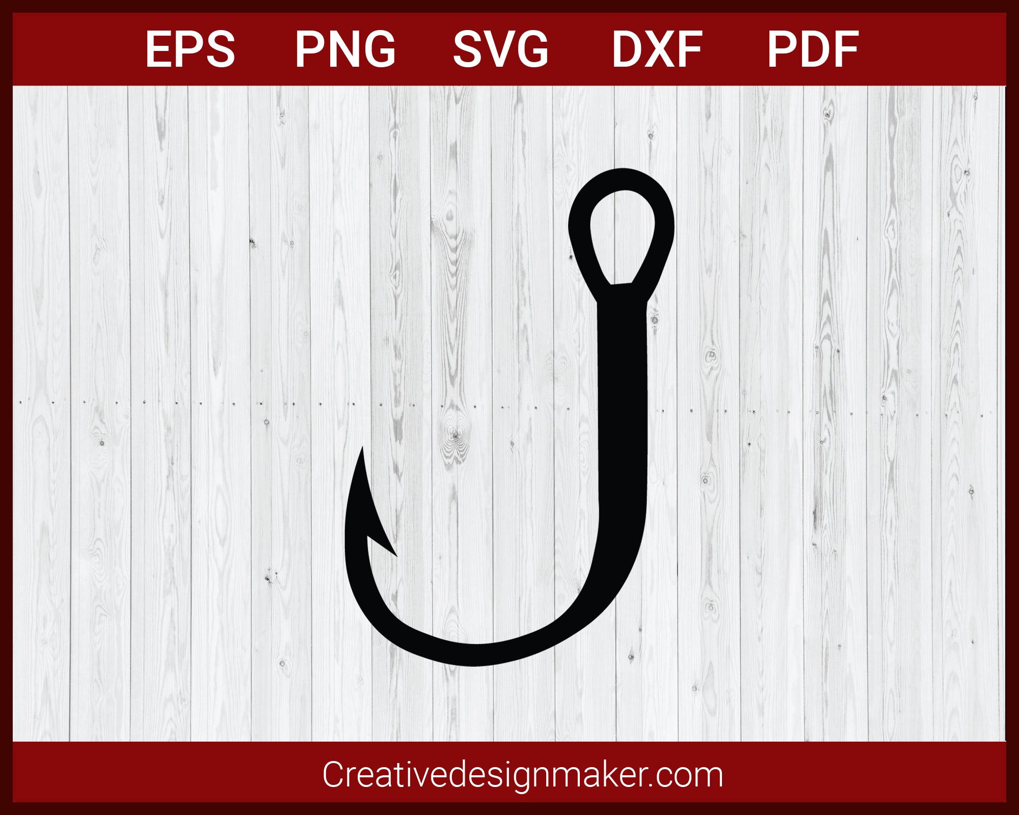 Download Fishing Fish Hook Svg Cricut Silhouette Dxf Png Eps Cut File Creativedesignmaker