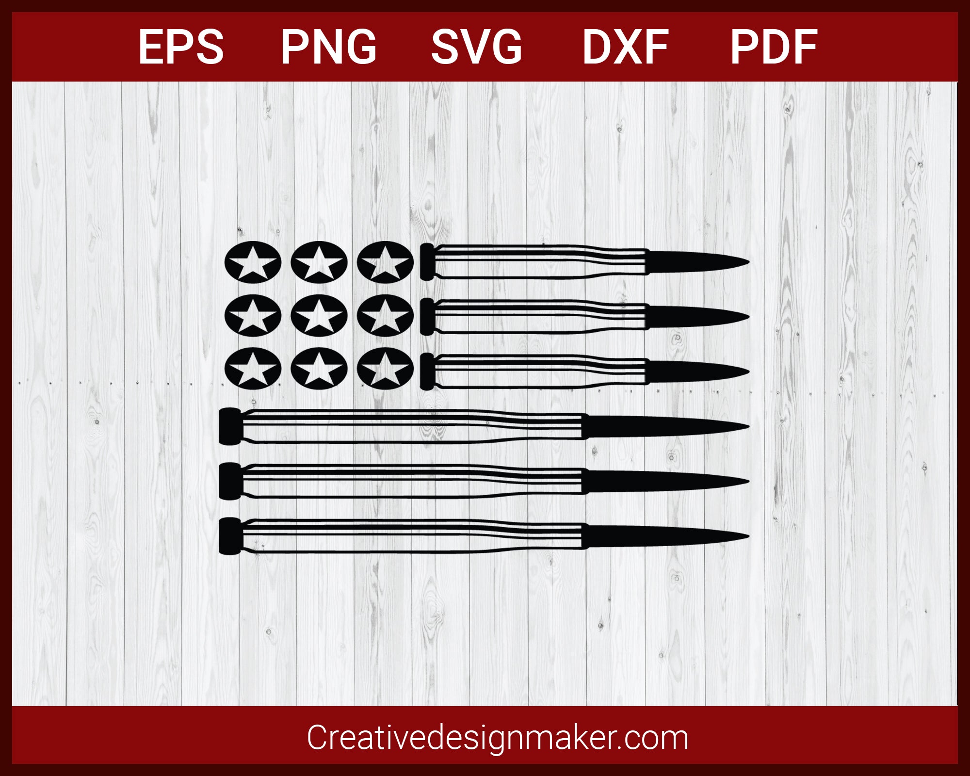 Download Bullets Guns Stars And Stripes American Flag Patriotic Svg Cricut Creativedesignmaker